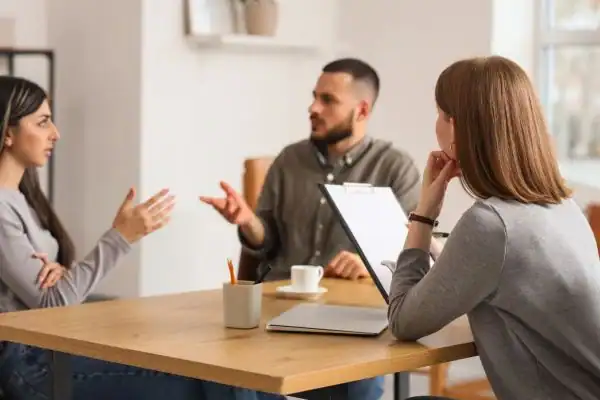 Image of couple access free mediation using family mediation voucher scheme Barnet